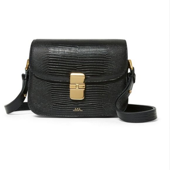 A.P.C. black embossed Grace bag small - Picture 2 of 10